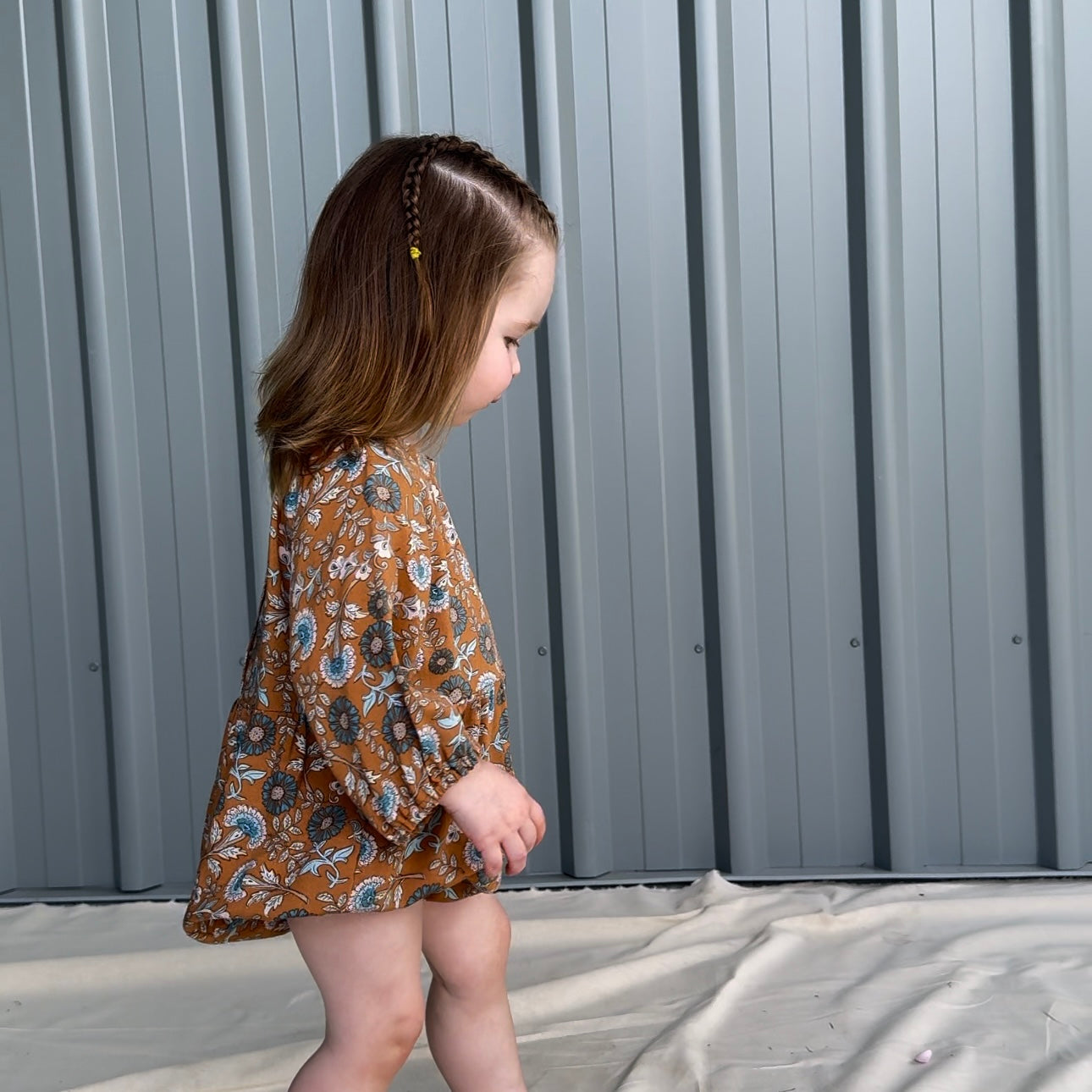 Made to order Baby Signature Romper - Brown Floral