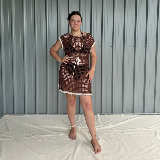 Made to order Women’s summer cover up - chocolate